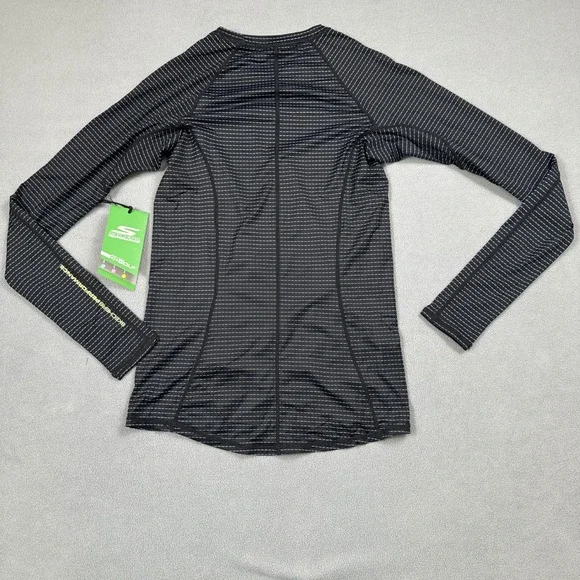 NWT Skechers Go Golf Shirt Womens XS Black Layer Top Stripe Long Sleeve UPF 25 - Picture 2 of 11